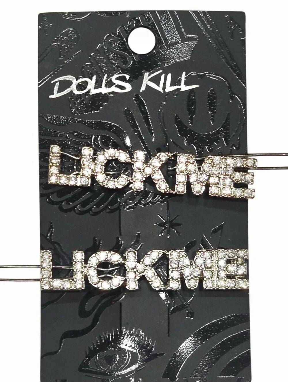 Dolls Kill LICKME Crystal Hair Pin Set